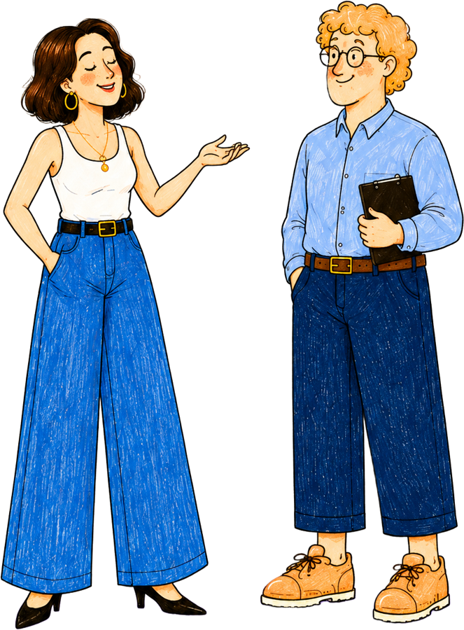 Freddy practice characters in conversation