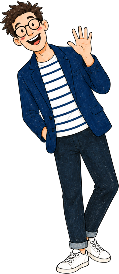 Freddy character waving hello